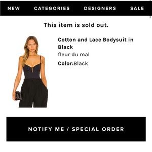 Fleur Du Mal Bodysuit